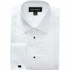 Wholesale 🥰 Other Brands Commercial Men's White Formal Tuxedo Pleated 👗 Dress 👚 Shirt ✔️